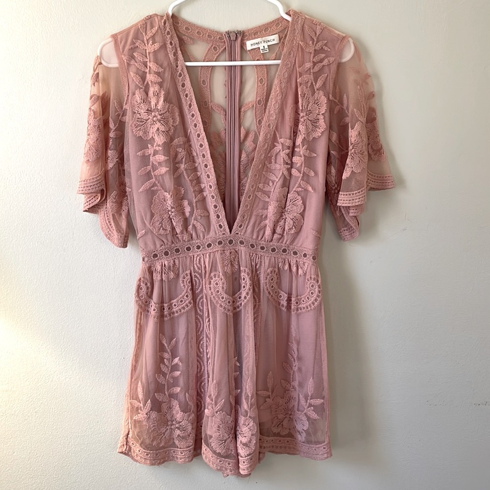 Beautiful pink romper from small boutique
